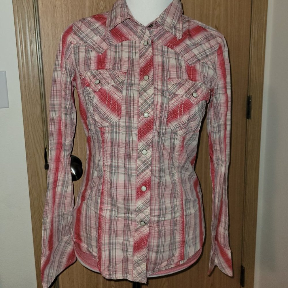 TRUE RELIGION PLAID ROCKY WESTERN SHIRT